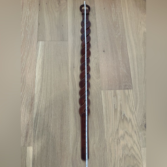 Women’s Woven Cow Hide Leather Brown Belt Roped Rodeo Western Country Concert - Picture 5 of 7